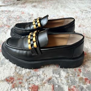 Zara chunky black loafers